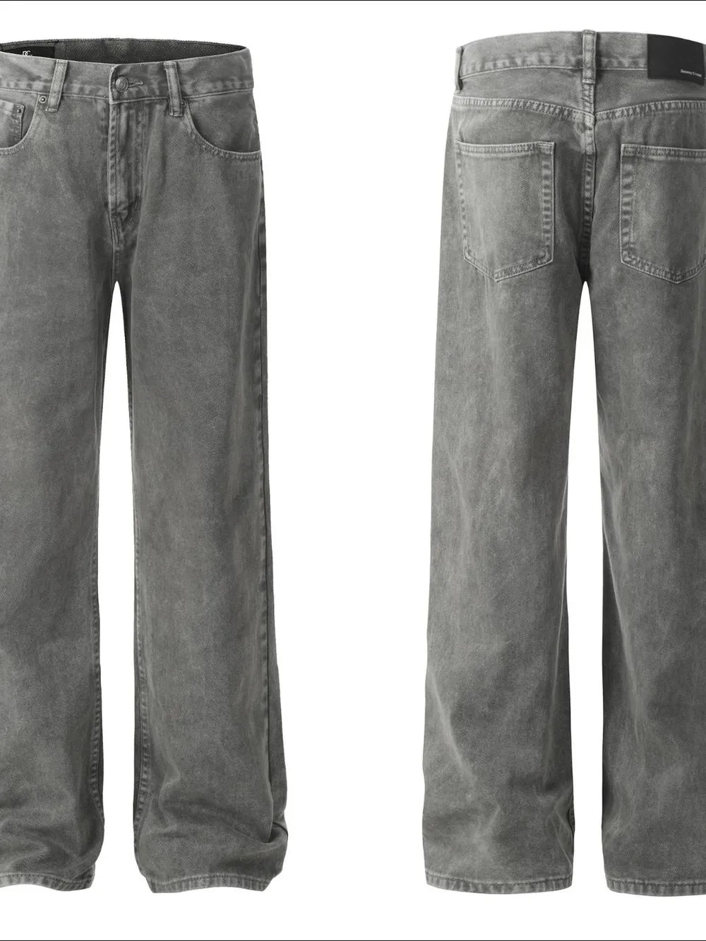 Men's Straight Leg Jeans with Pockets - Premium Japanese Denim