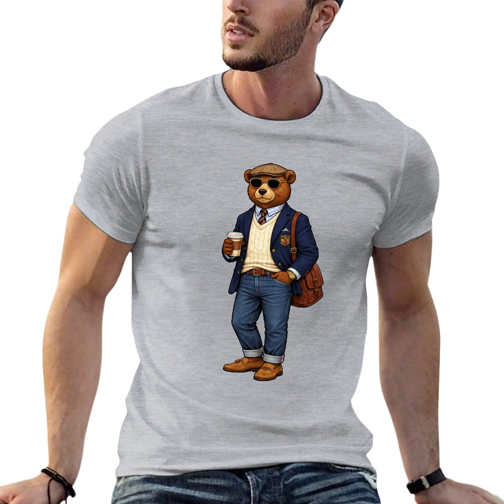 Oxford Denim Bear Men's Short Sleeve Tee - Gray