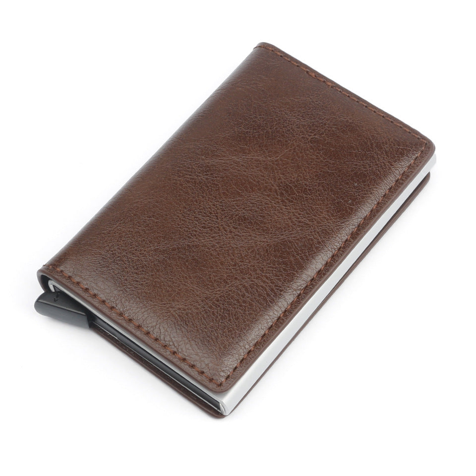 Men's Metal Card Holder - RFID Aluminum Alloy and Leather