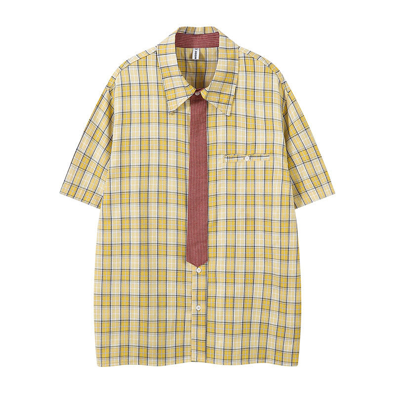 Short Sleeve Shirt Clean Fit Loose Casual Blouse