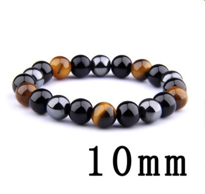 Tiger's Eye Obsidian Hematite Elastic Bracelet