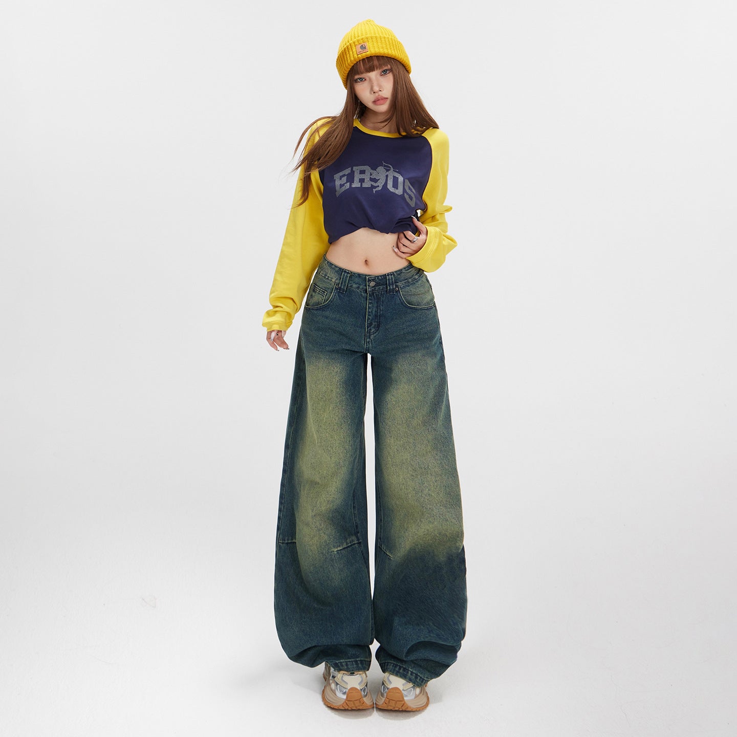 Loose Denim Pants for Women - High Waist Wide Leg  Jeans