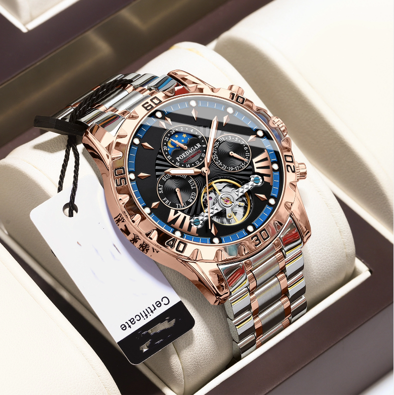Swiss Waterproof Automatic Mechanical Watch for Men