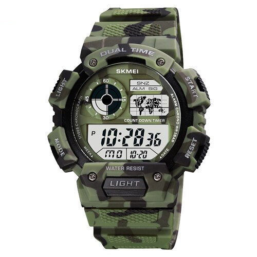 Men's Digital Watch with Light Up Display - Waterproof