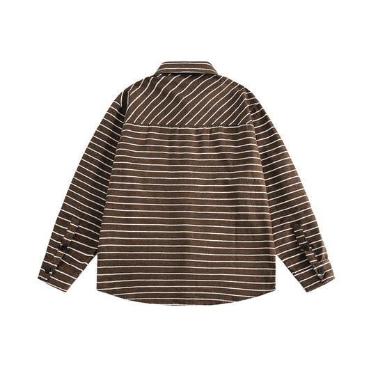 Striped Long Sleeved Shirt for Casual Men and Women