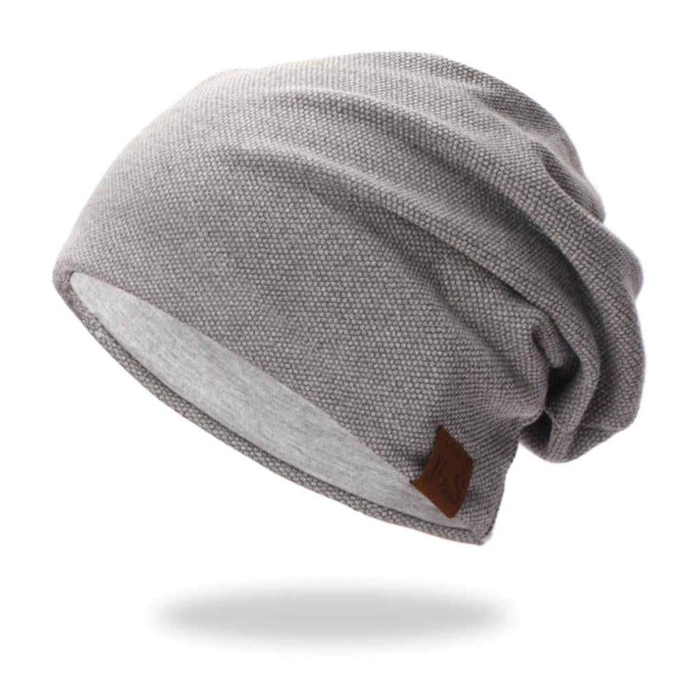 Casual Solid Color Beanie - Lightweight Thermal Elastic Knitted Cotton