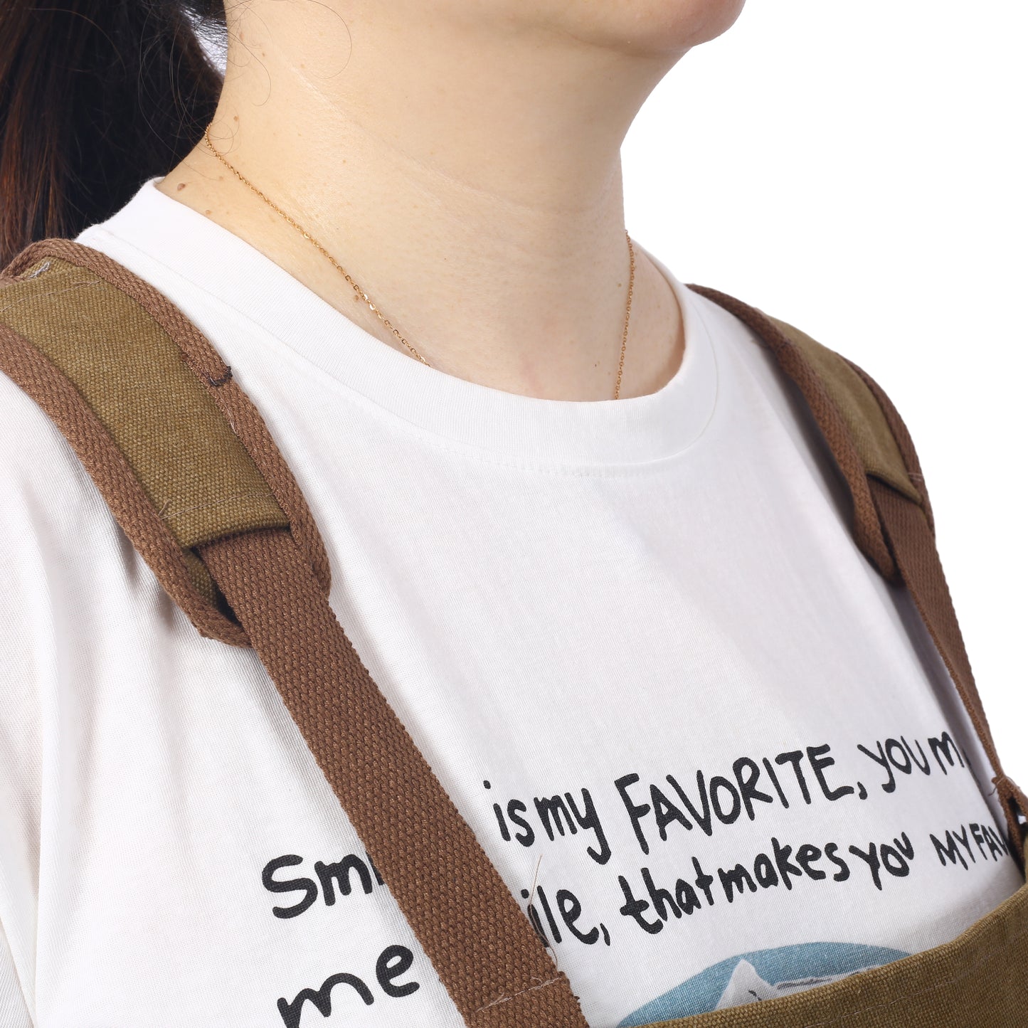 Long Heavy Duty Canvas Tool Apron, Fully Adjustable Carpenter Apron