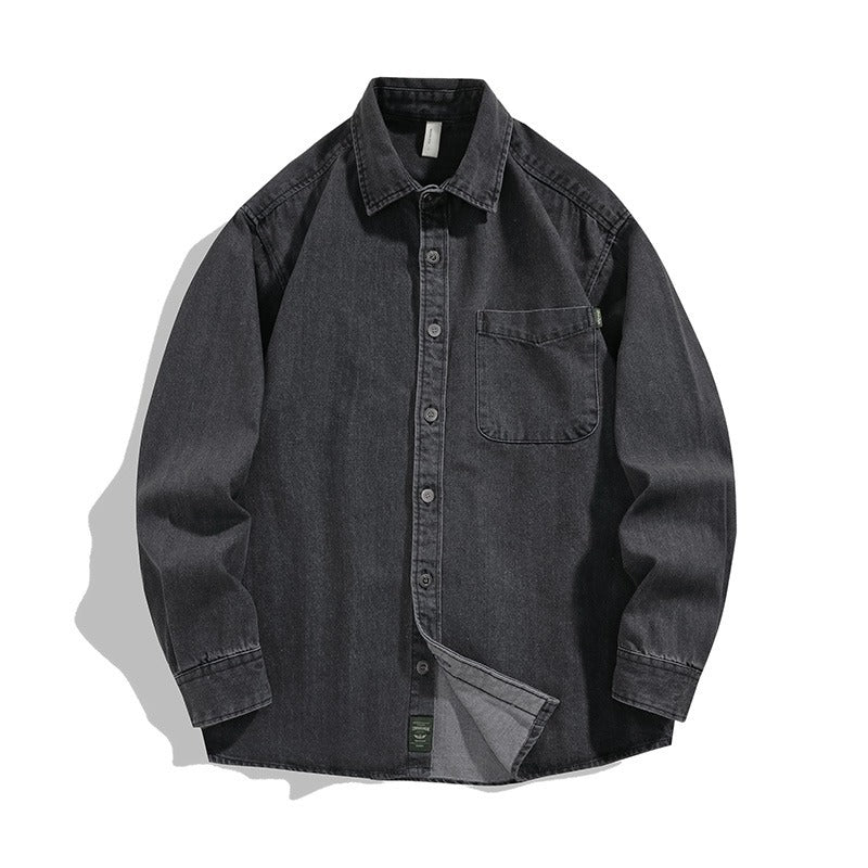 Loose Casual Workwear Denim Jacket for Men