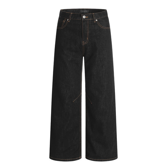Men's  Denim Trousers with Contrast Pockets