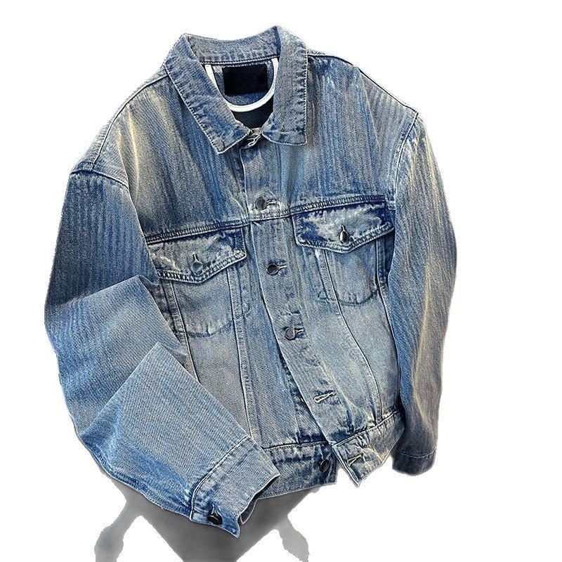 Premium Shoulder Padded Denim Jacket for Men and Women