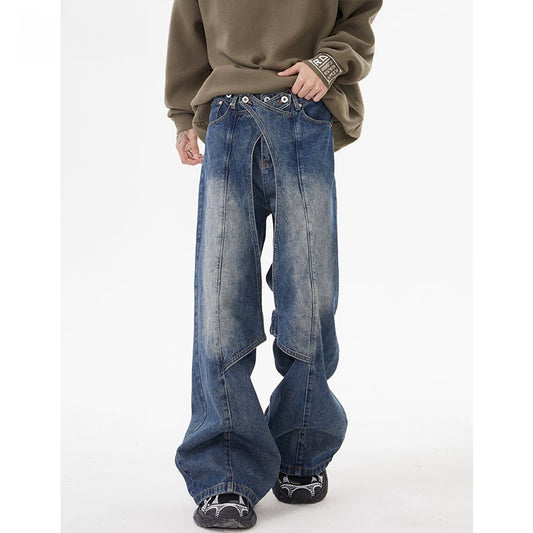 Cowboy Men's Old Washed Wide Leg Pants