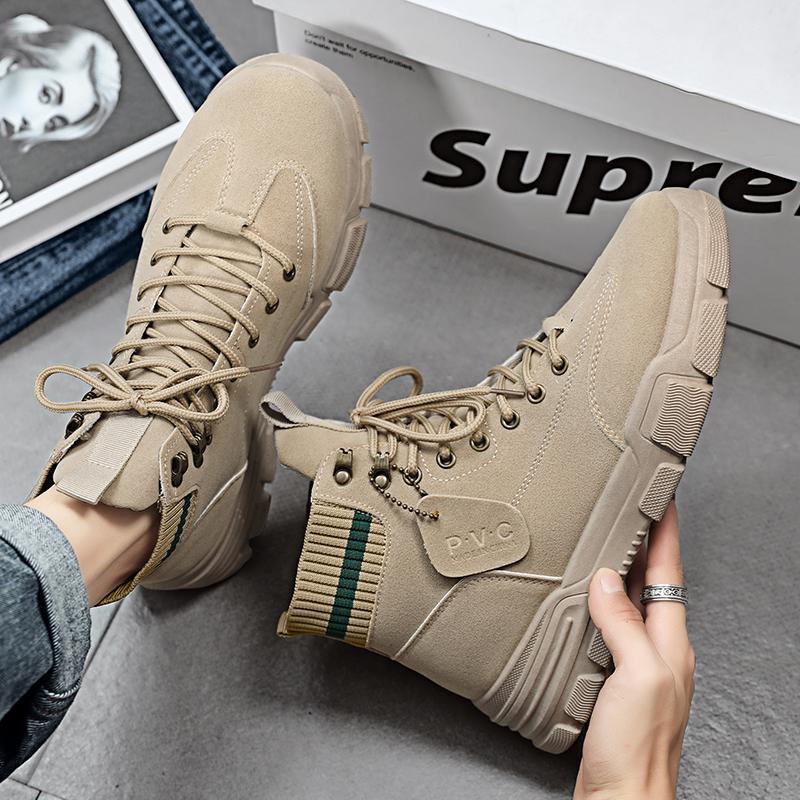 Men's Retro High-Top Boots Work