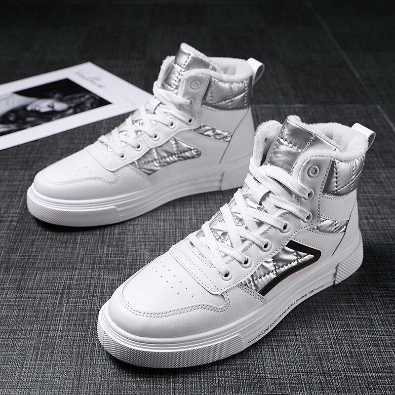 Men's High-Top Casual Sneakers - Canvas Shoes