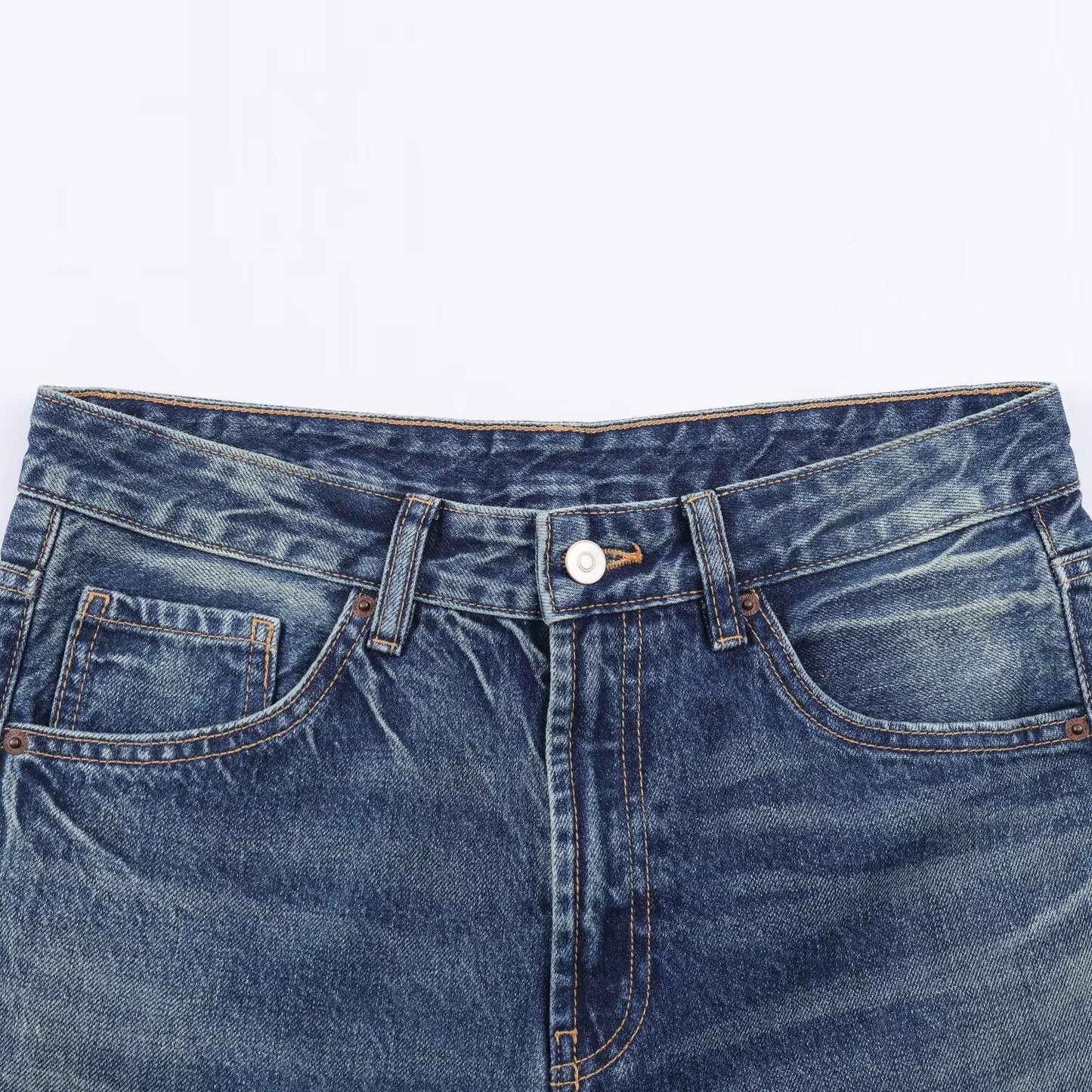 Mid Waist Loose Ripped Jeans