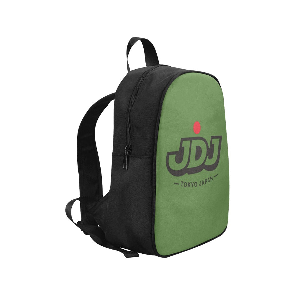 JDJ Logo Canvas Backpack Durable Cotton With Laptop Compartment