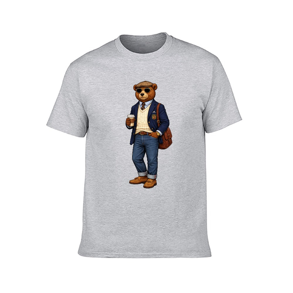 Oxford Denim Bear Men's Short Sleeve Tee - Gray