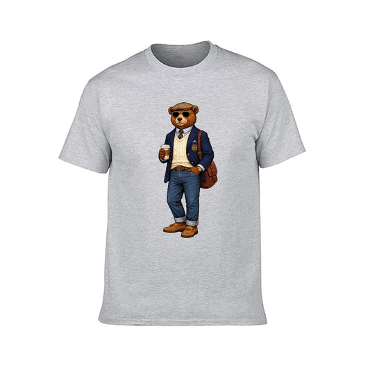Oxford Denim Bear Men's Short Sleeve Tee - Gray