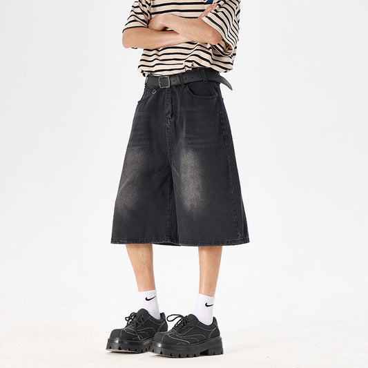 Casual Cropped Wide-Leg Pants with Relaxed Fit