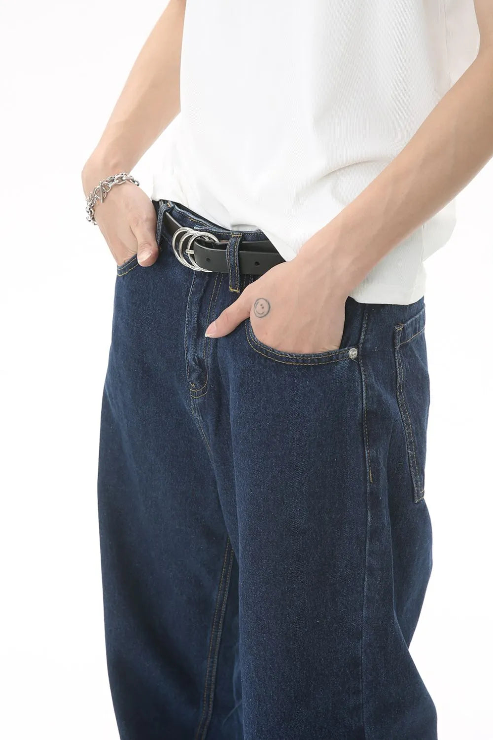 Men's Mid Rise Straight Leg Jeans - Premium Japanese Denim