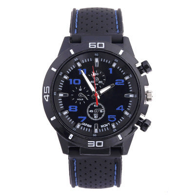 Rubber Sports Men's Watch with Silicone Strap for Students