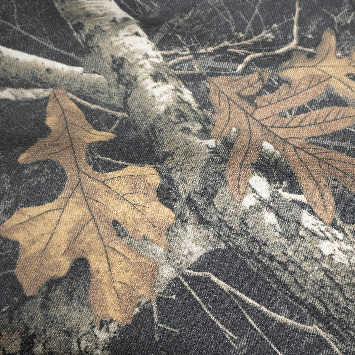 Hoodie with Tree Camouflage Print Fleece-Lined