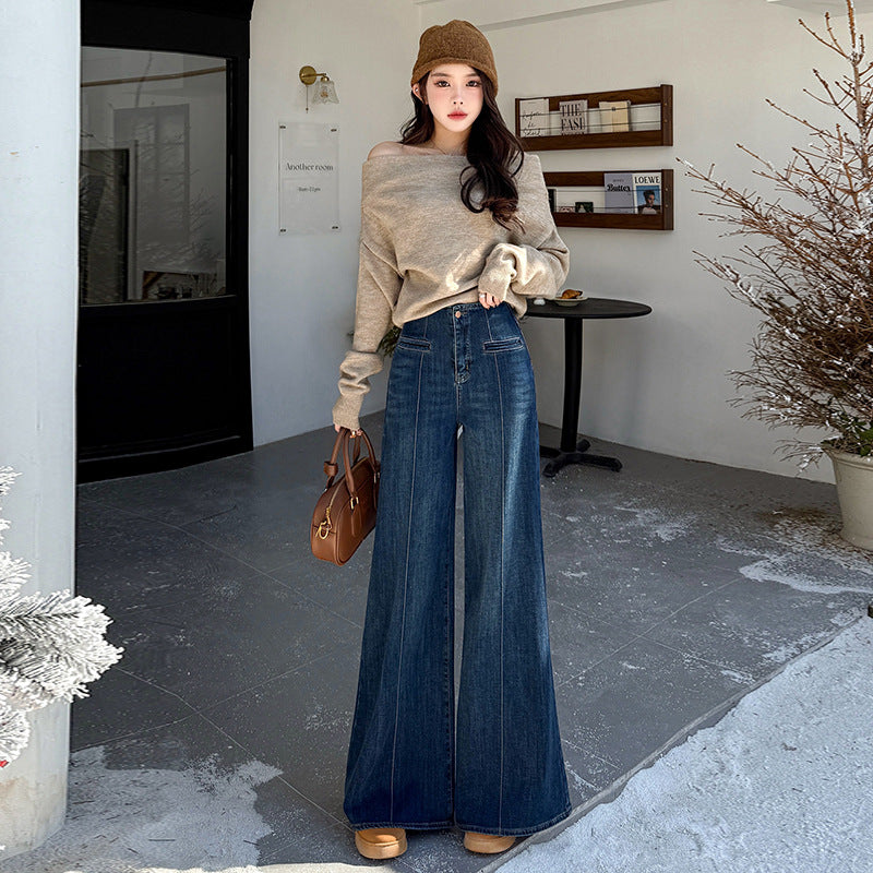 Women's Vintage Bell-Bottom Jeans -  Slimming Flare Pants