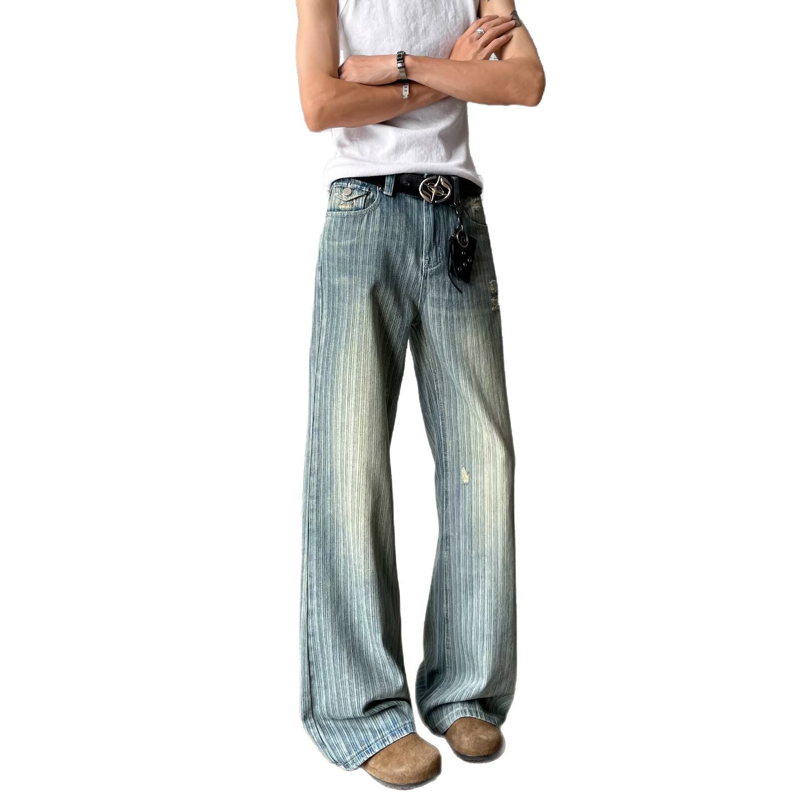 Cowboy High Street Micro Horn Slimming Casual Pants