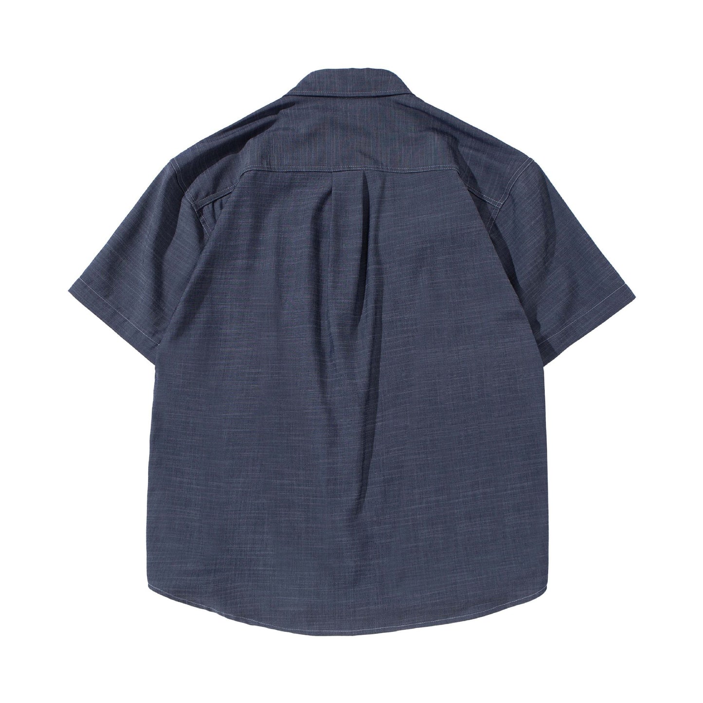 Thin Denim Short-Sleeved Shirt for Men