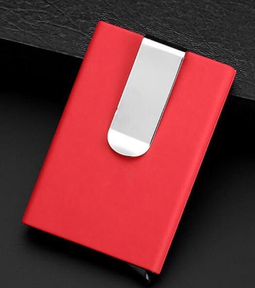 Men's Aluminum Wallet with Credit Card Holder and Money Clip