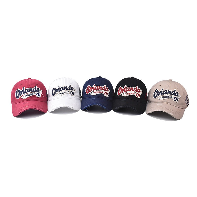 Large Letter Embroidered Baseball Cap for Men and Women - Versatile Sun Visor Cap