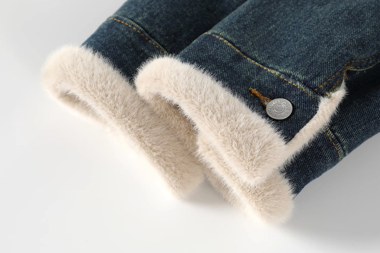 Women's Vintage Denim Motorcycle Parka Jacket