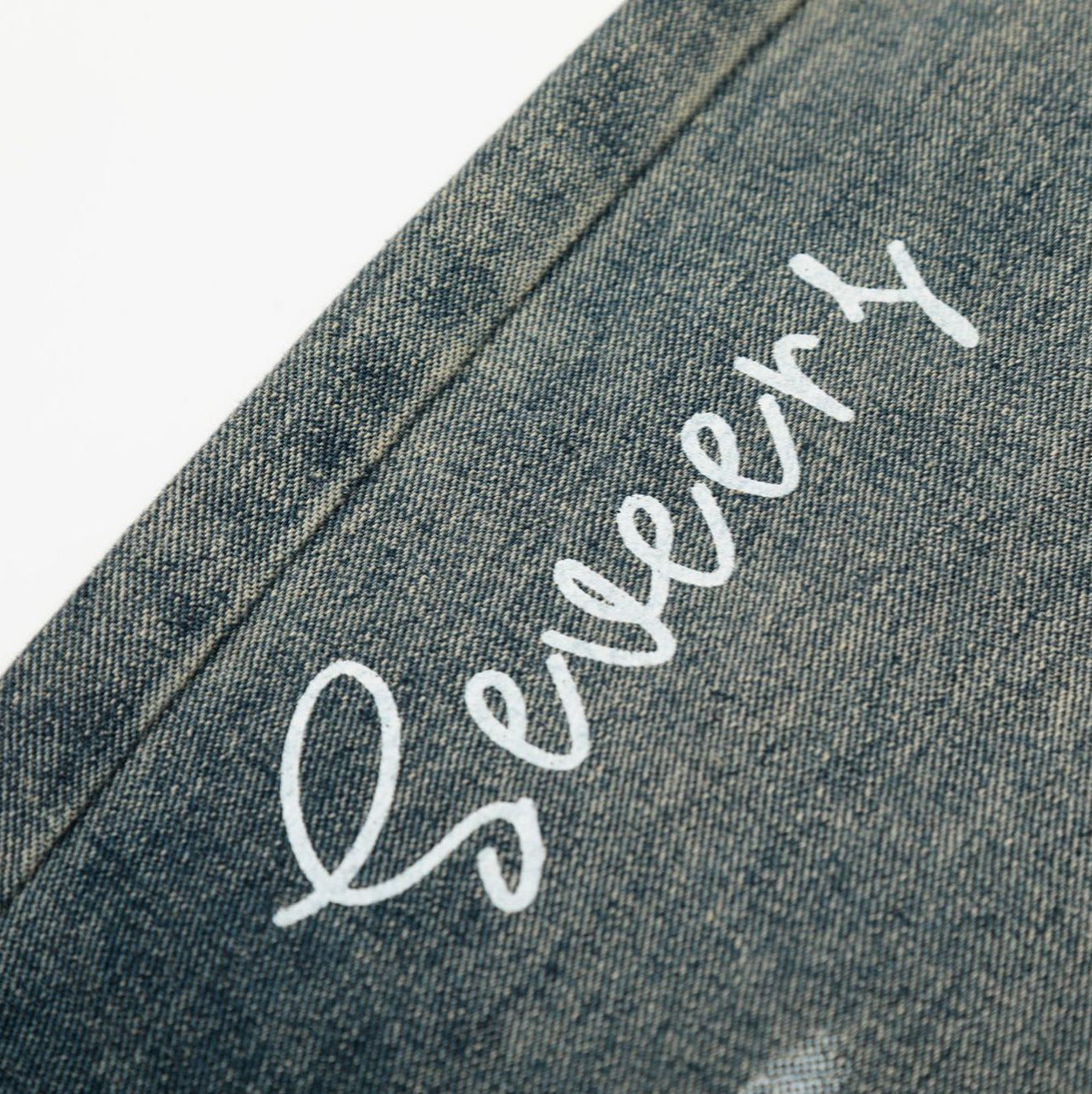 Unique Pattern Design Denim Long Pants for Men