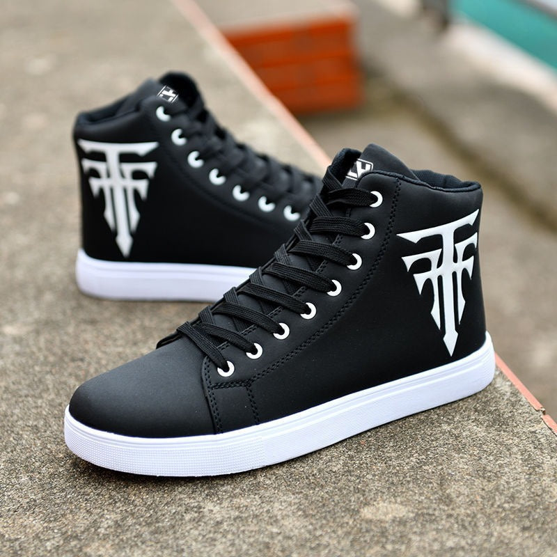 Men's Casual High Top Sports Shoes - Lace Up Running Sneakers