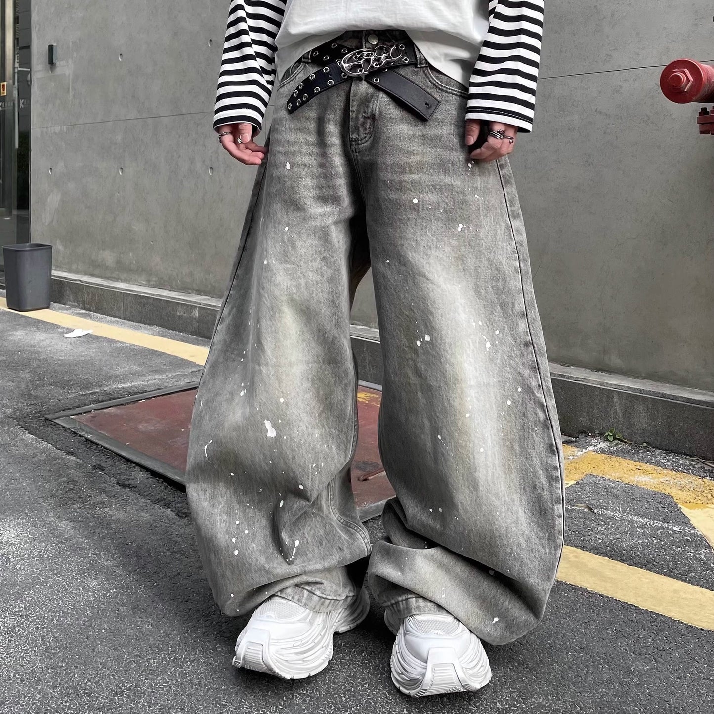 Splash Ink Washed Denim Jeans