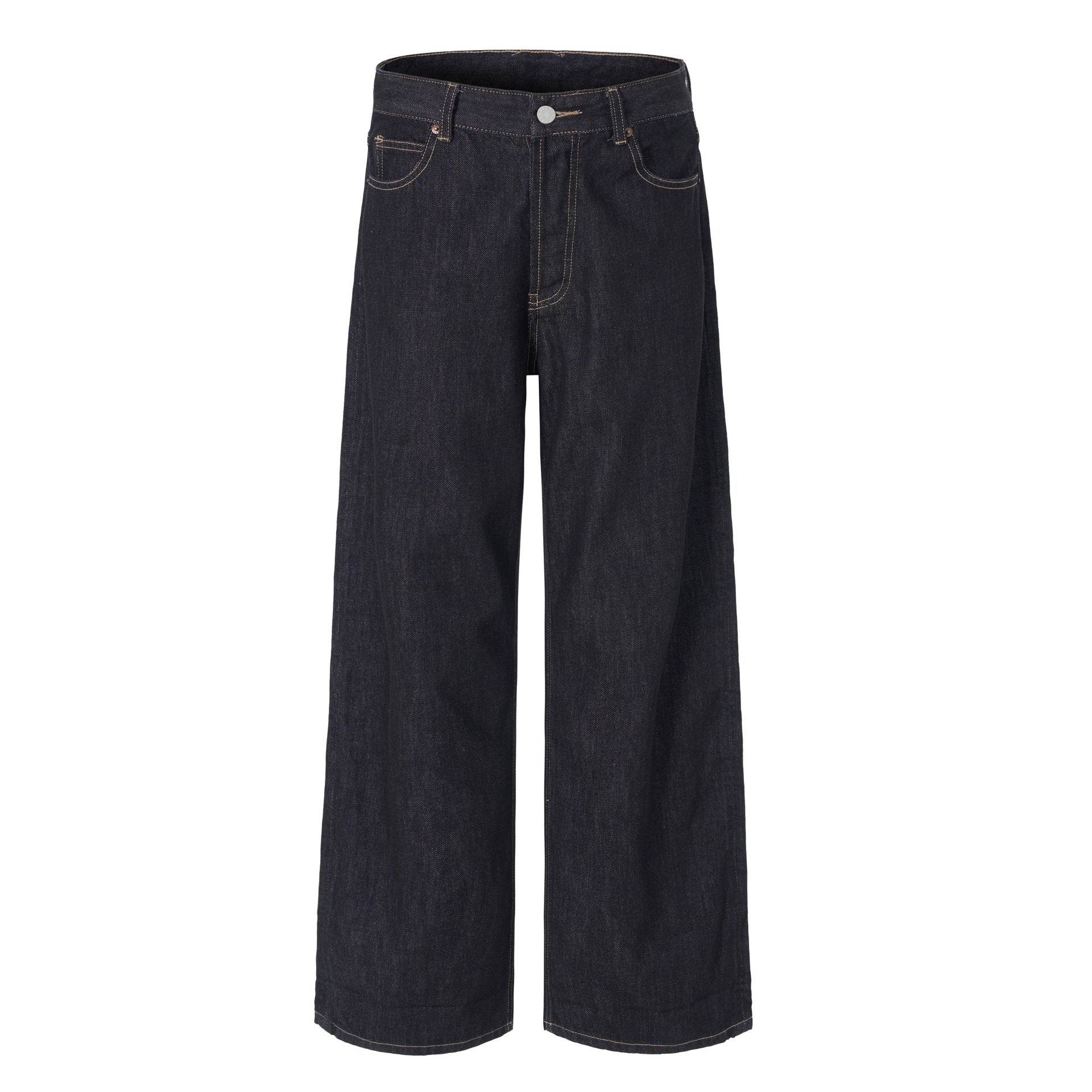 Premium Japanese Denim Long Pants with Vintage Wash for Streetwear