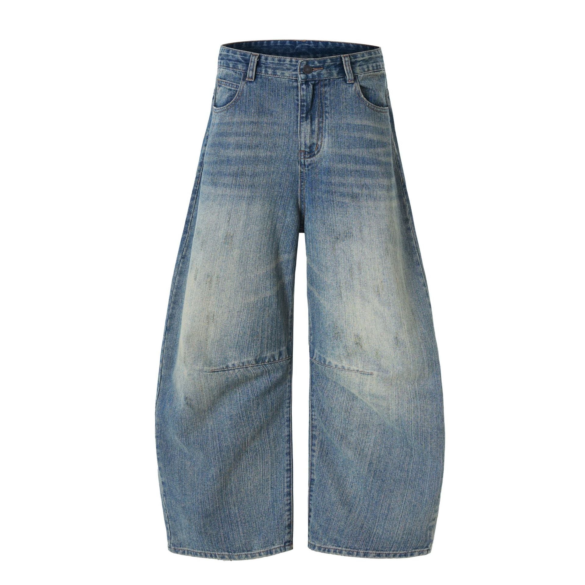 Retro Simple Tapered Denim Long Pants