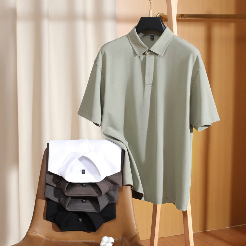 Short Sleeve Polo Shirt for Men High-Grade Flip Collar T-Shirt