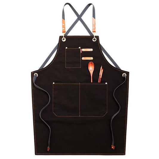 Cowboy Thick Canvas Apron Work Clothes Printing
