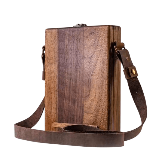 Writers Messenger Wood Box Satchel Made From MDF And Leather