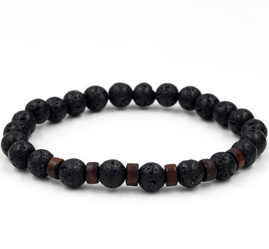 Men's Tibetan Buddha Bracelet - Natural Moonstone Bead