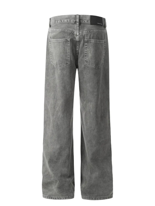 Men's Straight Leg Jeans with Pockets - Premium Japanese Denim