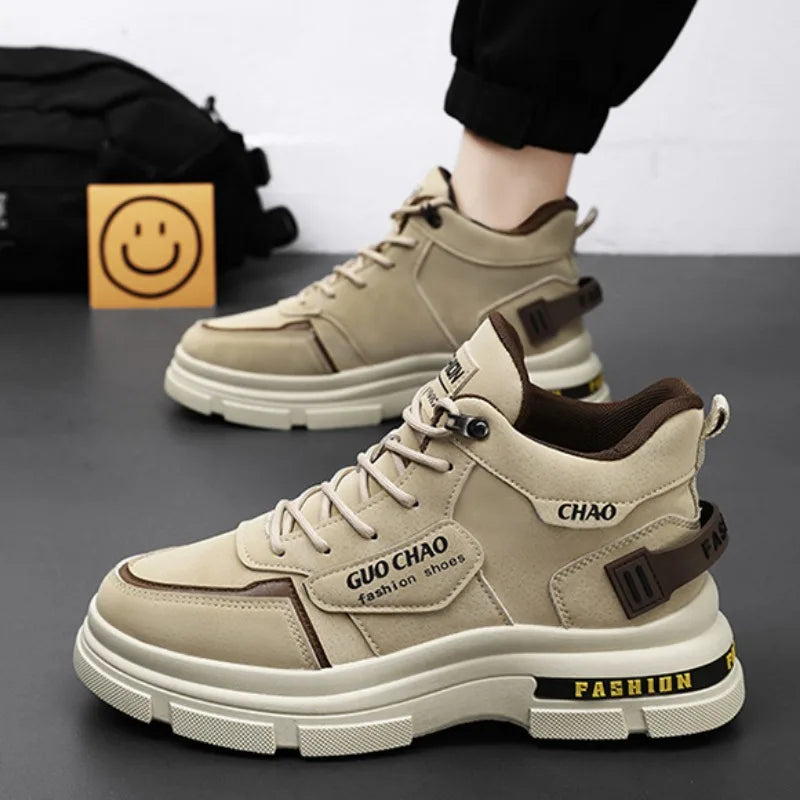 Men's Casual High Top Ankle Boot Work Shoes
