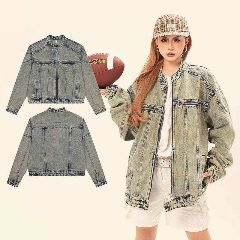 Washable Short Denim Jacket