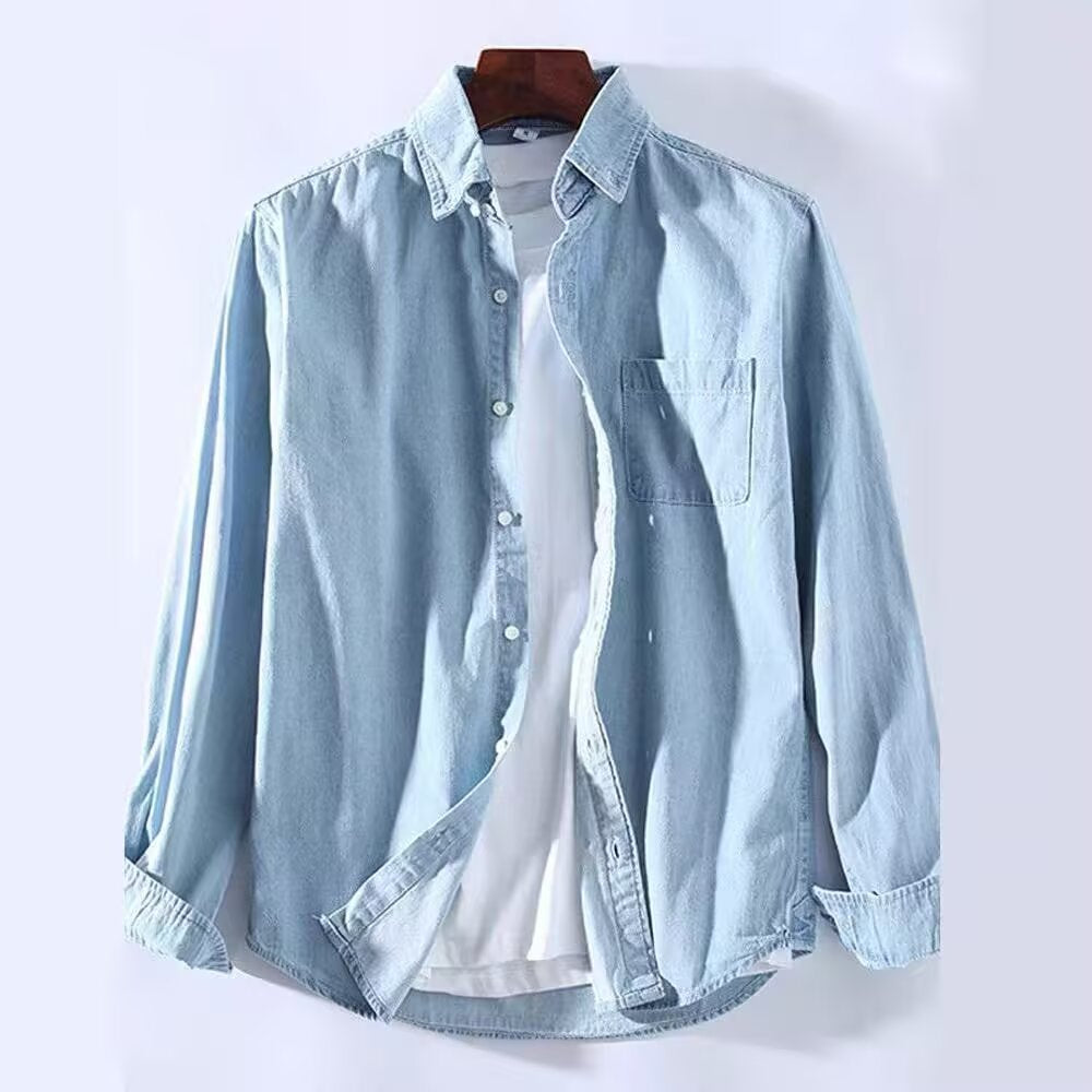 Men's Long Sleeve Denim Shirt Jacket
