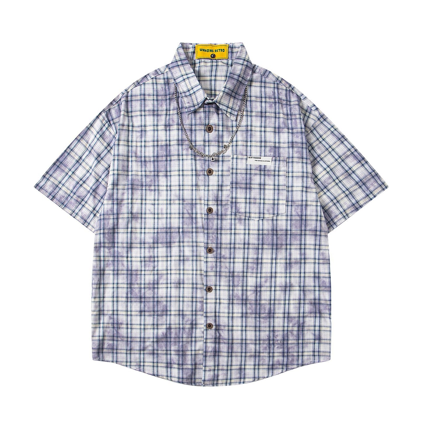 Retro Tie-Dye Design Short-Sleeved Shirt for Men and Women