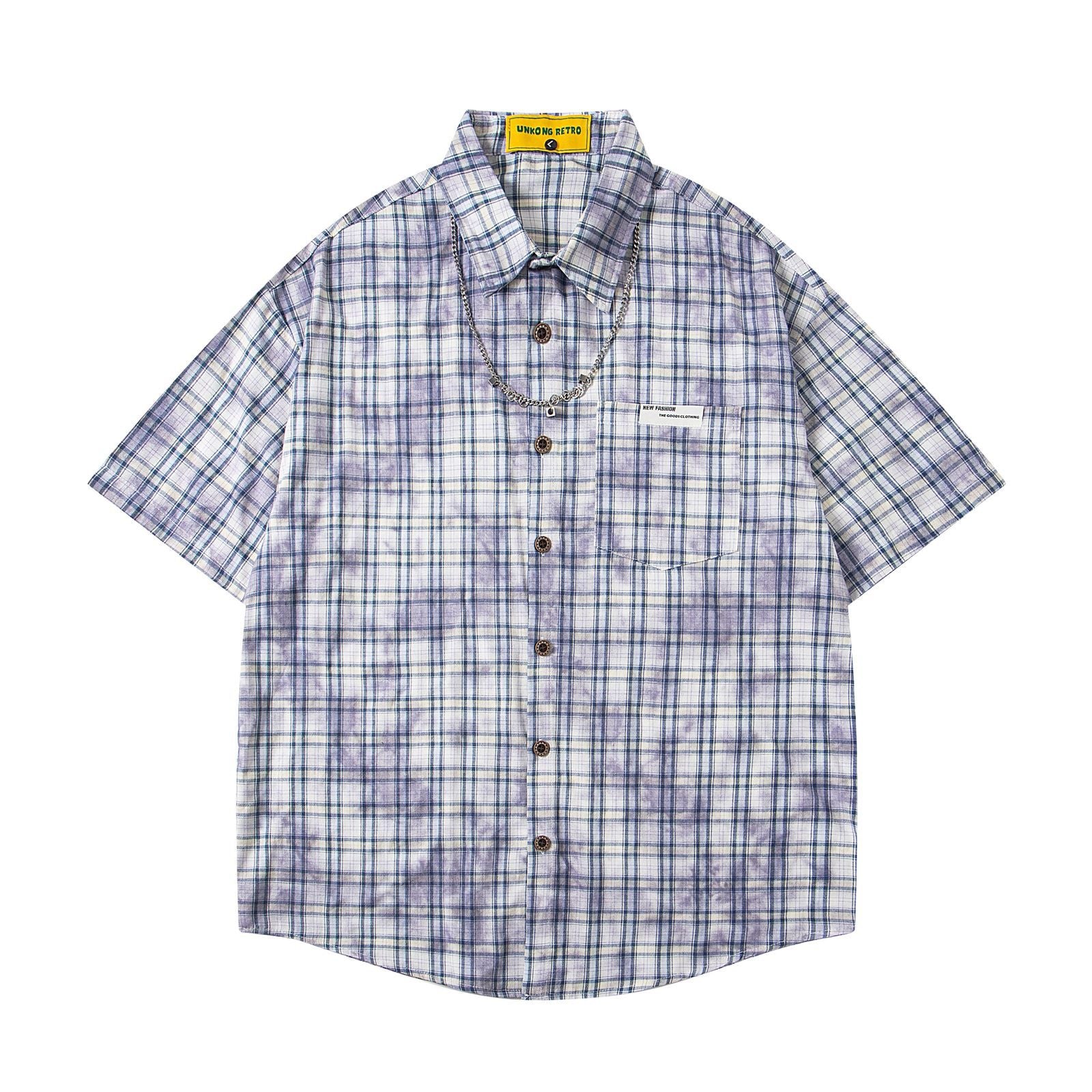 Retro Tie-Dye Design Short-Sleeved Shirt for Men and Women