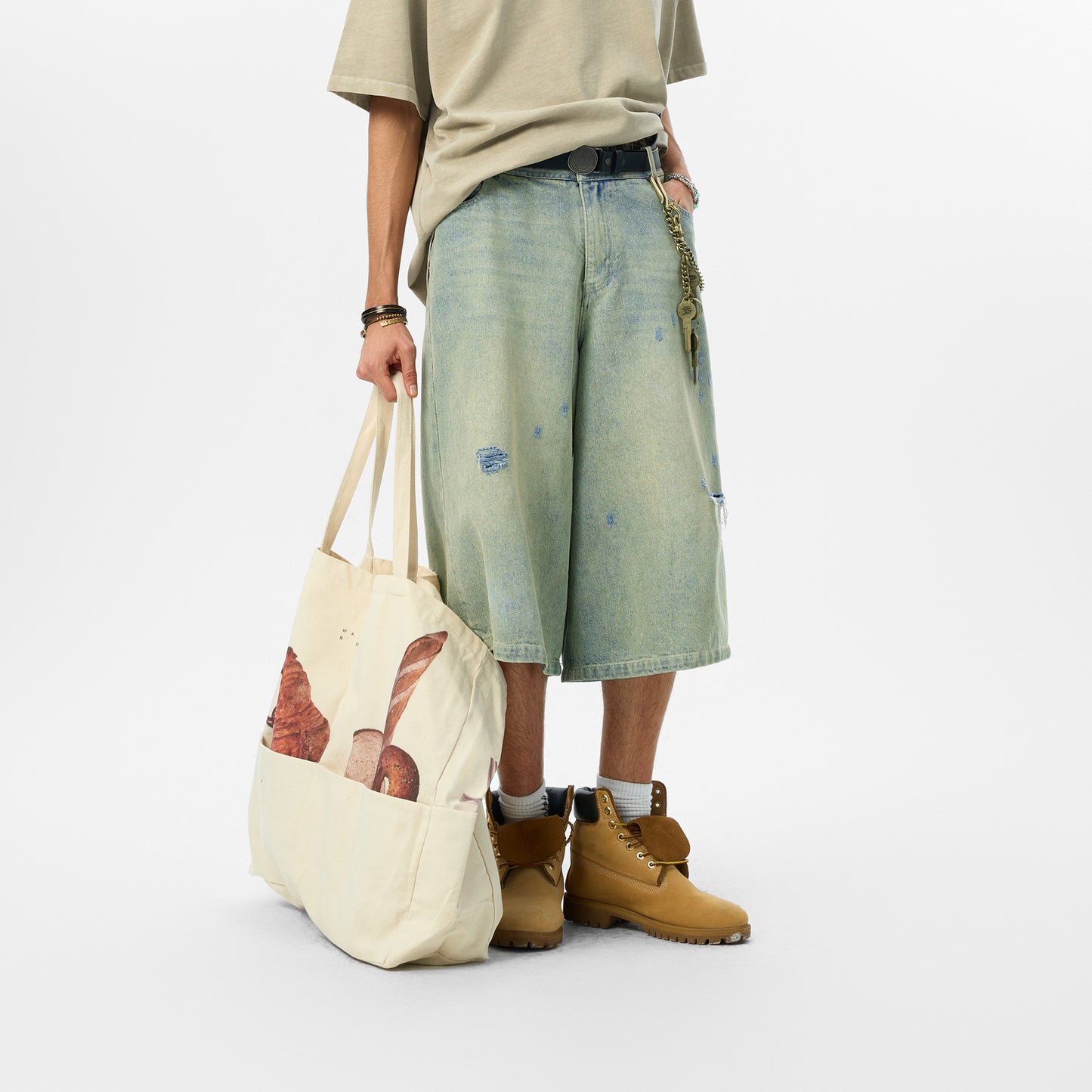 Men's Loose Wide Leg Summer Denim Shorts