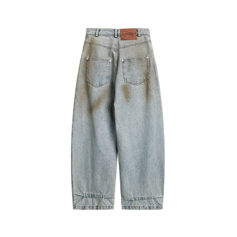Wash and Tie-Dye Denim Jeans