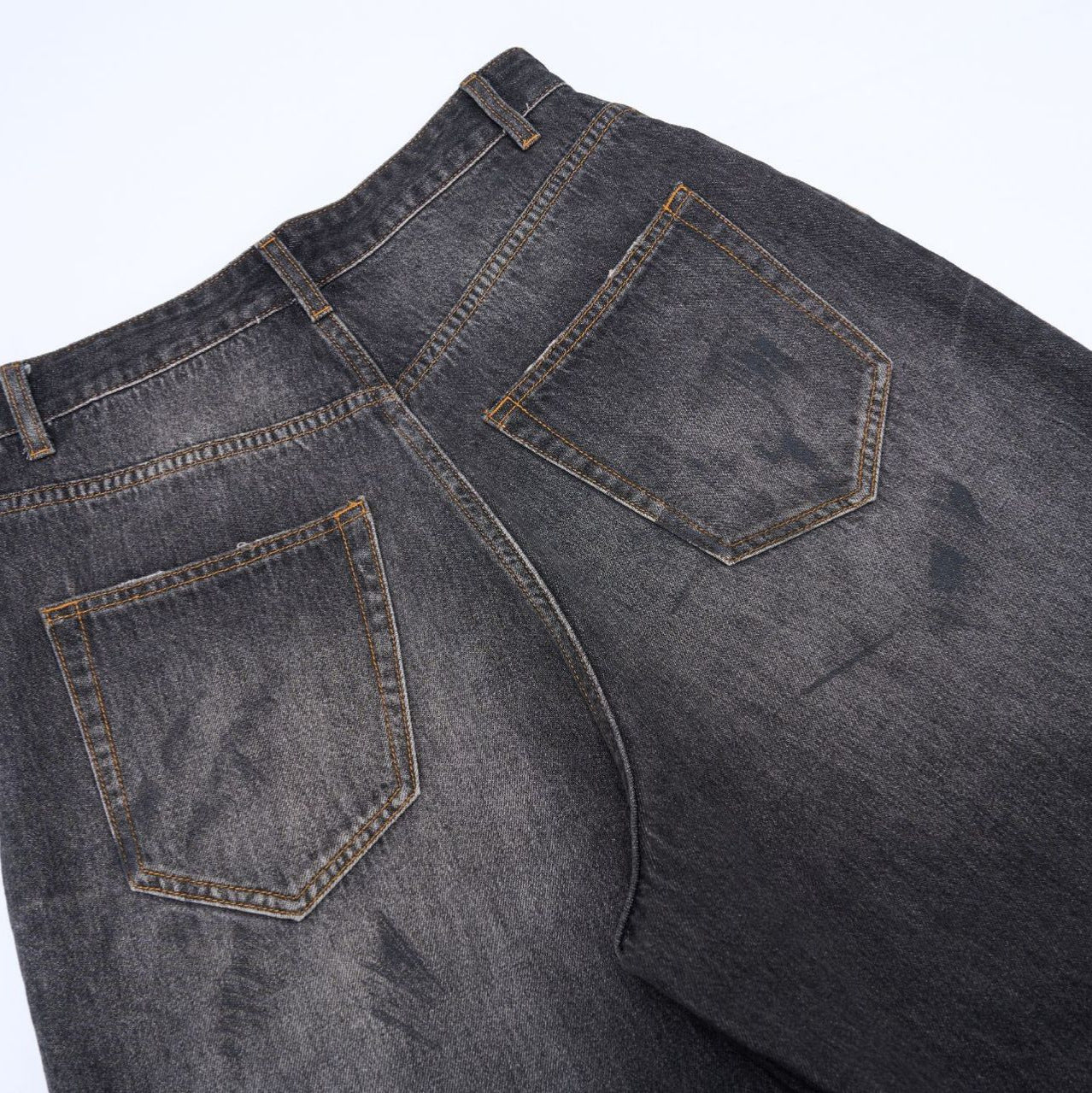 Premium Retro Washed Denim Long Pants for Durability and Style