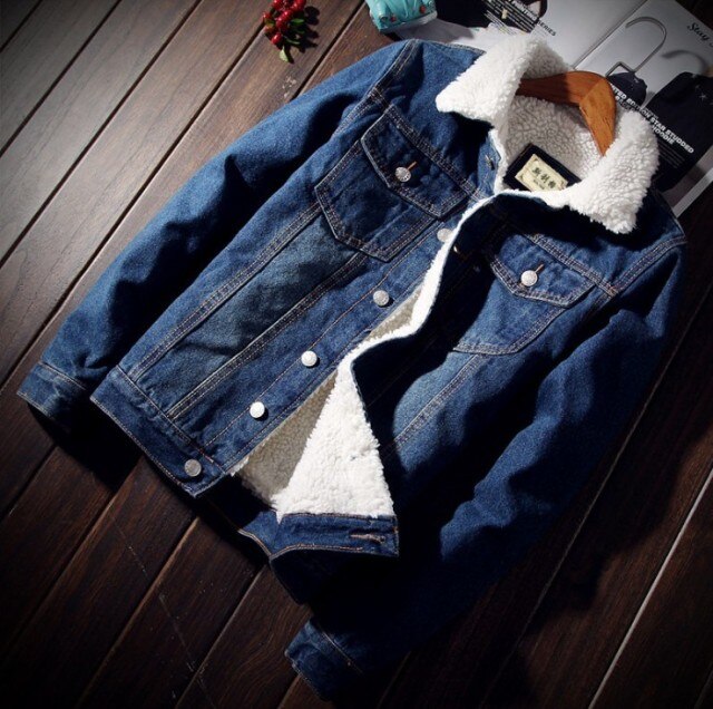 Men's Warm Denim Jacket - Premium Japanese Craftsmanship